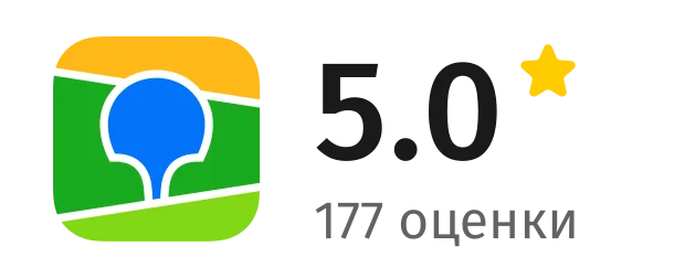 2ГИС 5.0, 177 оценок